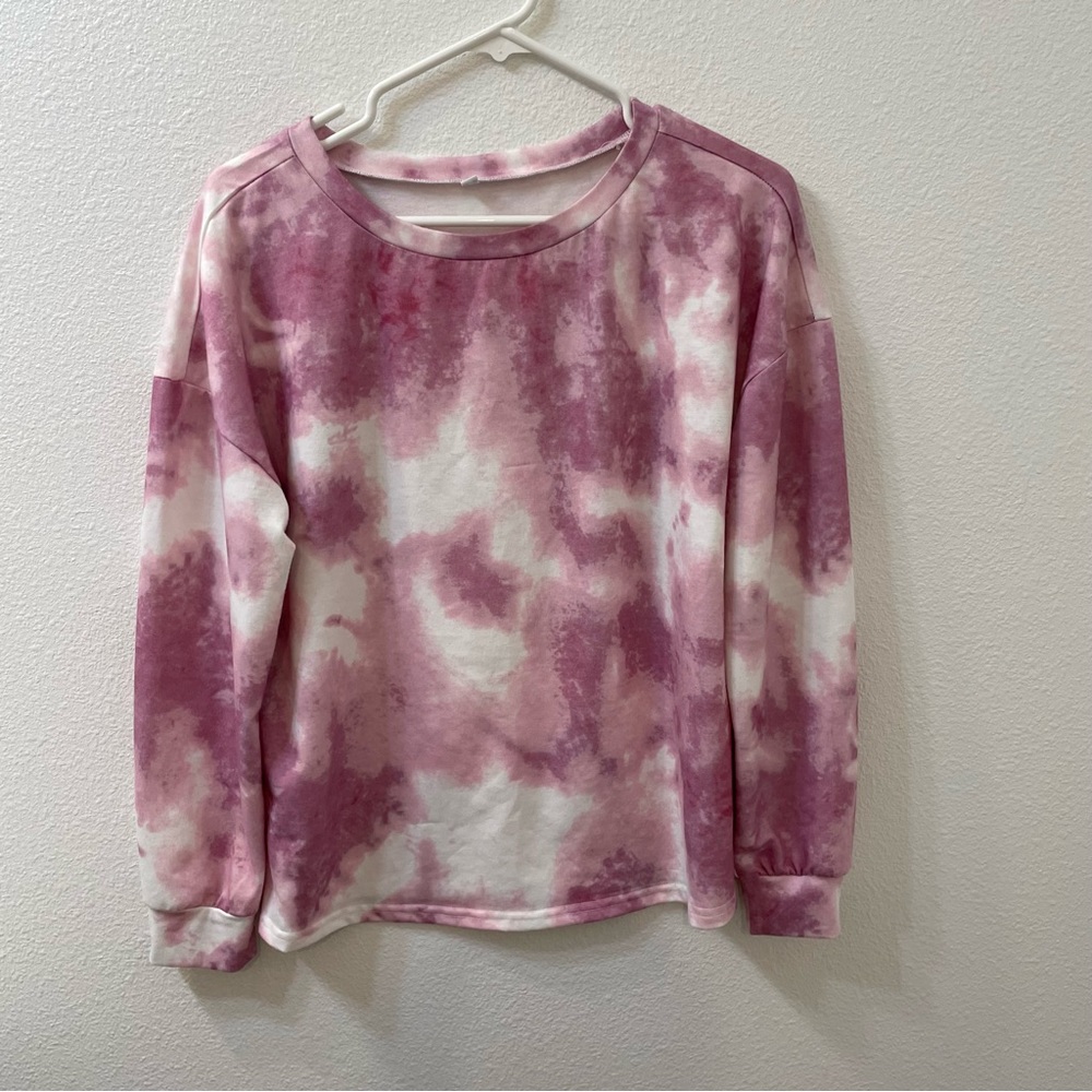 Tie dye sweatshirt pink medium